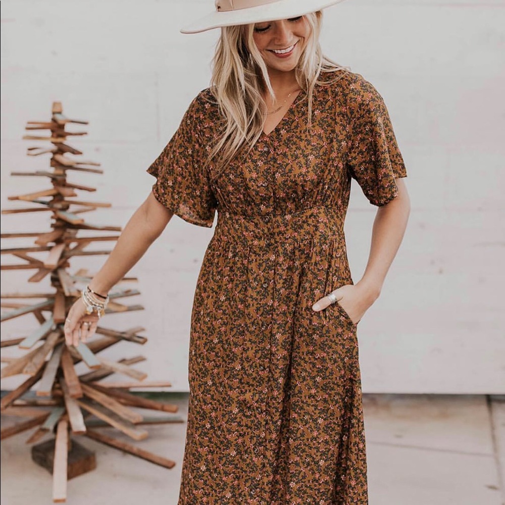 Roolee Mustard Maxi-Dress